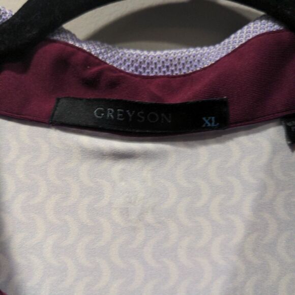 Greyson Mens Graphic Moonshine Wildflower Performance Polo Size XL Purple Golf - Picture 4 of 9